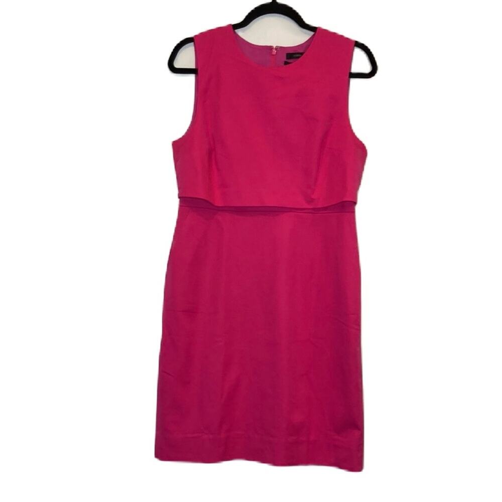 J.Crew Going Places Bright Hot Pink Dress Size 12P